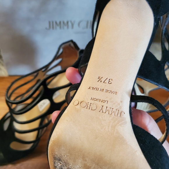 Jimmy Choo Ren 100 Cage Pumps - Picture 2 of 5